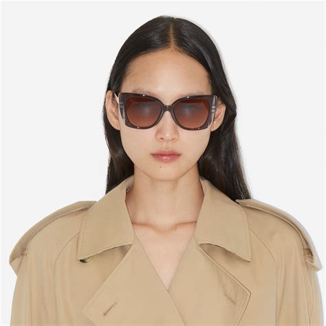 burberry tortoiseshell & gold tone cat eye sunglasses|Women’s Designer Sunglasses .